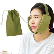 熱敷百科 玄米顎關節熱敷袋 + 收納袋 冷熱敷袋, 1套