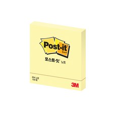 포스트잇 정사각 중간형 654, 노랑, 100개입, 5개