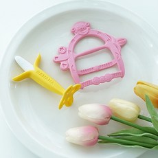 앙쥬 치발기 + 팔찌 치발기 2종 세트, 딸기, 원숭이팔찌(핑크), 1개