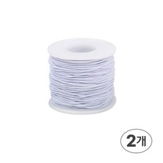 디어플레이스 탄성 고무줄 팔찌 염주 만들기, 2개, 01 화이트 50m_0.8mm