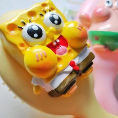 可愛海綿寶寶氣囊梳氣墊鏡梳，軟妹按摩梳，學生宿舍用便攜迷你小梳子, 1個, 海綿寶寶【氣囊梳】