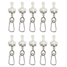 별들림 캠핑 초강력 마그네틱 네오디움 자석 고리 카라비너 세트, 10P, 화이트