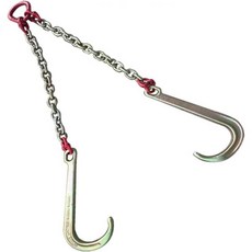 GUODDM 장애물 차량 길이 1m 로프 체인 후크) 섕크 후크 견인 파손자 - 복구(4T J 운송 싱글 체인 그랩 4T/5T 후크 롱 2개의, 4t Chain+double Hook