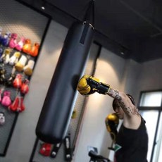 懸掛式拳擊水袋 散打訓練 健身注水沙包, 黑色35L（Φ22*100）