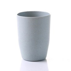 小麥稈漱口杯 - 簡約情侶家用圓形環保刷牙杯, 小麥幹北歐藍,301-400ml, 1個