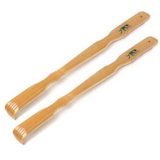 본라이프 대나무 난초 효자손 A급 등긁게 효도손 아버지 할머니 어버이 선물 등긁개, 2개