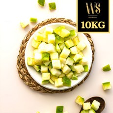 냉동야채 냉동 애호박 1.5cm다이스 10kg, 10개, 1kg