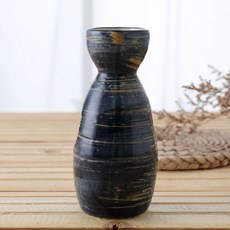 이자카야 일본 사케잔 주류 술잔 벚꽃 도쿠리 정종 술병, 블루 실크 플로럴, 1개