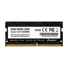 MMOMENT DDR4 8GB 3200Mhz SODIMM 노트북 PC용 메모리(CL221.2V260핀)