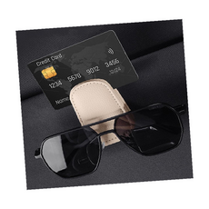 커플 가족용 자동차 안경 거치대 클립홀더, 그레이