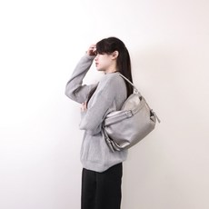 Y2K復古機車包 消光霧面荔枝皮單肩包, 黑色