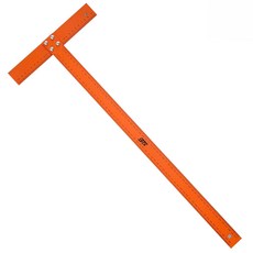 3Tx T자 알루미늄 티자 타일용 건축 설계 60cm 제도용 수공구 측정 목공용 주황색, 1개