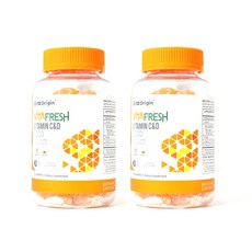 엔젯오리진 비타프레쉬 비타민C&D 3000mgx100구미x2 종합영양제 멀티 키즈 어린이 여성 젤리 유아 청소년 남자 츄어블 씹어먹는, 100정, 2개