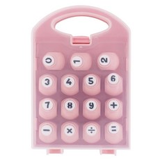 다이어리 펀칭기 알파벳펀치 숫자펀치 다이어리꾸미기 다꾸세트, 숫자핑크