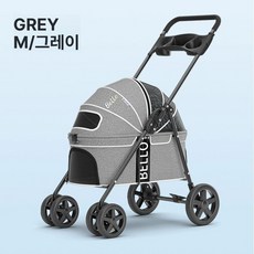 저상형 강아지유모차 개모차, S1 리넨그레이 M 컵홀더 포함