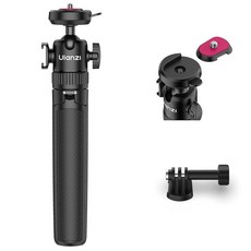 ULANZI MT90 2-in-1 셀카봉 삼각대 CKA 퀵 릴리스 5섹션 조절 가능한 알루미늄 스탠드 360° 볼 헤드 및 콜드 슈 GoPro 히어로/DJI Osmo 액