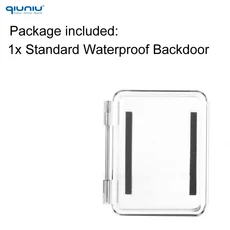 QIUNIU GoPro Hero 3 + 4 방수 하우징 케이스 용 투명 표준 뒷문 커버 마운트 교체, 01 Standard  Backdoor
