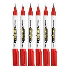 모나미 가는글씨용 네임펜 X, Red, 6개