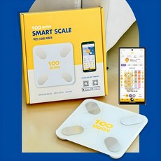 투타임 스마트 인바디 체중계 블루투스 체지방 체성분 신개념 체중관리, 1개, 옐로우, 100burn-99