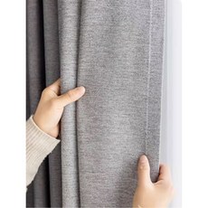 거실용 호텔 홈 창 커튼용으로 제작된 100% 폴리에스테르 린넨 정전 단색