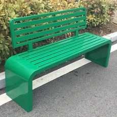 야외벤치의자 철제 벤치 대기 공원 인테리어 의자 카페, 120 x 40 x 83cm 그린