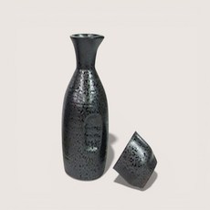 소월상점 흑결 도자 사케주기 300ml 도쿠리잔, 소주잔