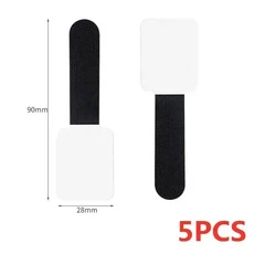 케이블 타이 와이어 정리기 코드 로프 홀더 자가 접착 조절식 정리 스트랩 관리, 4. 5PCS Black