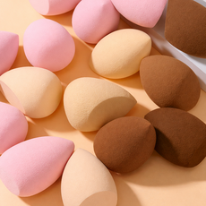 닥터스터디 쫀쫀한 물방울 똥퍼프 메이크업 쿠션 프리미엄 퍼프, 1세트, 커피브라운