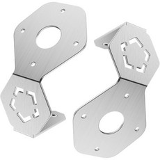 하이파이배티 수박 라이트 브래킷 - 수박 브래킷 수박 홀더 턴 2팩 라이트 시그널 시그널용 앵글 턴 키트(라이트 범용 미포함) 미러 스틸 스테인리스, Hexagon