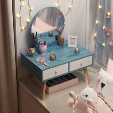 플랜와이 인테리어 좌식형 미니 수납 화장대 TS-1, 그린