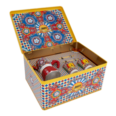 BIALETTI Dolce & Gabbana 聯名摩卡壺套裝，精緻圖案設計，高品質材料，咖啡愛好者首選, D&G 經典摩卡壺2杯尊爵禮盒, 1個