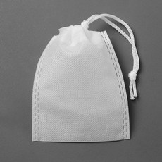 소품보관 한쪽끈 부직포 파우치 30p (15cm 화이트), 1개, 상세페이지 참조