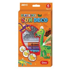 AMOS 玻璃彩繪膠組 恐龍主題 6色入, 1個