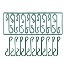 聖誕樹裝飾掛鉤 S形掛鉤 綠色裝飾掛鉤 聖誕掛飾配件 聖誕節裝飾品, 節慶裝飾品掛勾, 1套