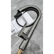 KOHLER/科勒 全銅伸縮抽拉式廚房水龍頭 冷熱雙控洗菜盆水槽龍頭, 1個, 1款尊貴槍灰3模式出水