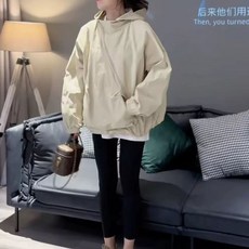 운동 야상 바람막이 살구색 여성점퍼 외투 봄가을 사선지퍼후드티 트레이닝 후드집업
