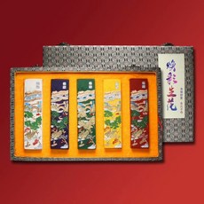 項勝利 天章彩墨 套墨 五條 錦盒 尺寸28.5x18x3.7cm, 1個