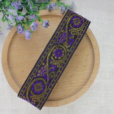 레이스 에스닉 스타일 3.5cm 넓은 6.5m 길이 컬러 원단 손 자수 커튼 섬유 Miao 의류 장식 레트로 리본, [01] 7.1Yard, 6, 1개