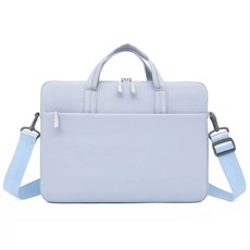 노트북가방 핑크 트렌디 노트북 가방 서류형 메신저 13.3인치 EVA, 1개, G. 연블루 + 숄더 스트랩