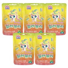 프린세스 캐치티니핑 뽀니핑 컬러젤리 존득한 식감 새콤한 사과맛 (일회용마스크 소형 10매증정), 5개, 50g, 뽀니핑(사과맛)