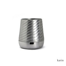 GOODFORIT 日本Karin Alx Pot 流線鋁製花器 附底盤 - 兩色, 灰藍