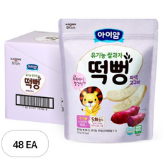 아이얌 유기농 쌀과자 떡뻥, 고구마맛, 30g, 48개