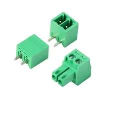 5세트 15EDG 3.5MM 직선/곡선 바늘 2/3/4/5P 플러그인 배선 커넥터 소켓 PCB 나사 단자 블록, 08 5Sets 2P Bent