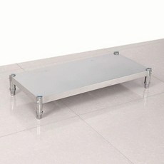 업소용 받침대 철제 다이 식당 낮은 스텐 작업대 가정용 선반 바닥 주방 제품 랙 1단, 1. 두꺼운 단층 50x35x15CM