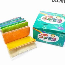 무지개 칼라 고무찰흙 16색 칼라 점토 컬러점토