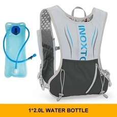 INOXTO 남성 스포츠 수화 조끼 배낭 마라톤 모이스춰 라이징 사이클링 하이킹 및 공유에 적합, 15 gray blue 2l
