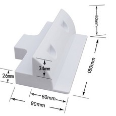 요트 ABS 플라스틱 방수 태양광 지지대의 RV 캐러밴 캠핑카 데크에 설치된 패널 장착 브래킷, 1 white straight pad, 1개