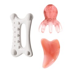 제이킨 괄사 마사지기 마사지 두피 얼굴 승모근 목 림프순환 지압 바디괄사 3종세트, 1세트