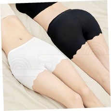 여름 쿨링 삼부 치마속바지 팬츠 헴라인 물결무늬 티없는 팬츠