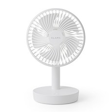 클래파 탁상용 미니 무선 사무실 캠핑 선풍기 소형, BEF-D400W, 화이트